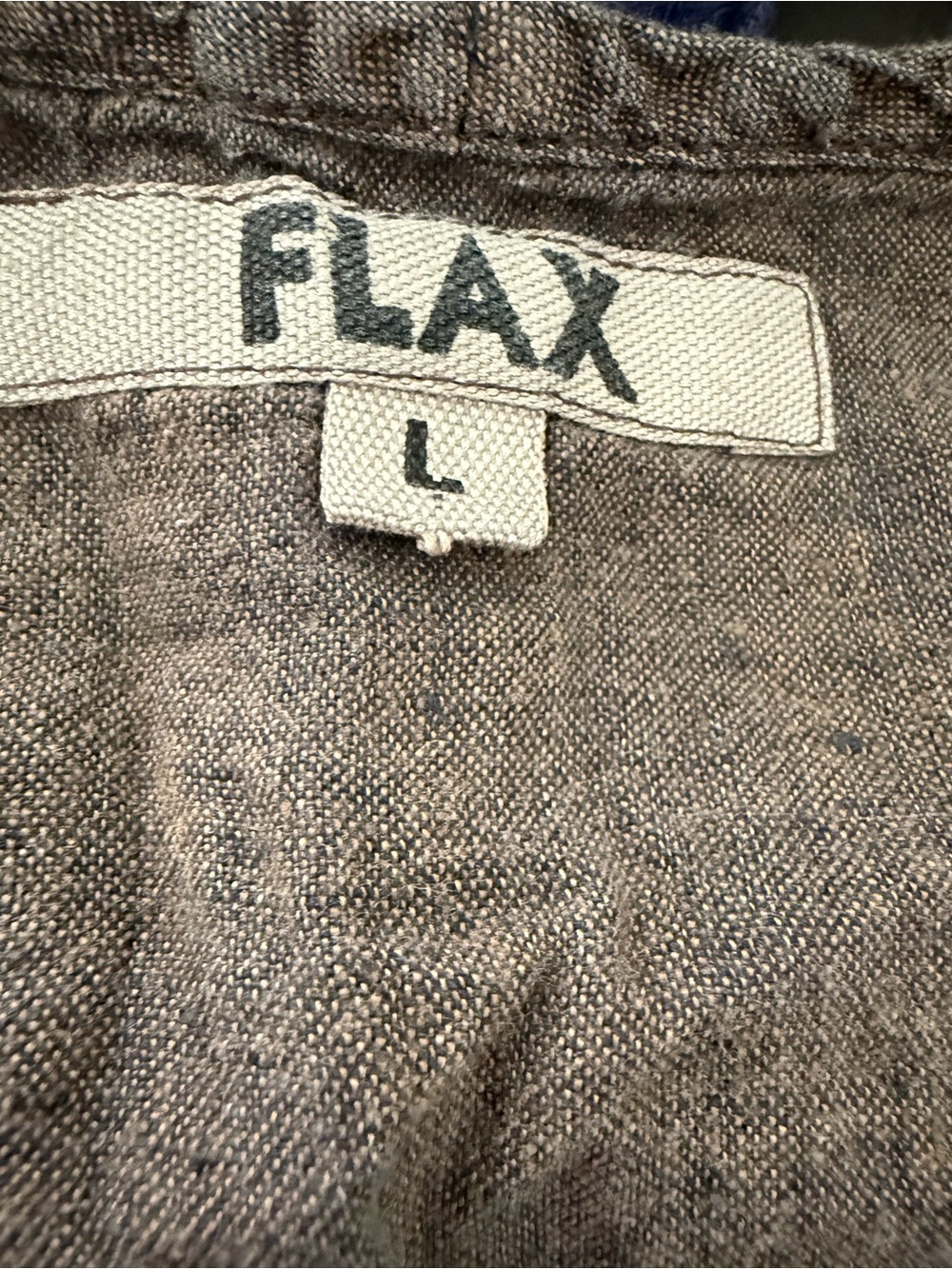 Flax Women’s Linen Tank Top L Brown Lagenlook Boho Minimalist Loose Fit - Picture 4 of 7